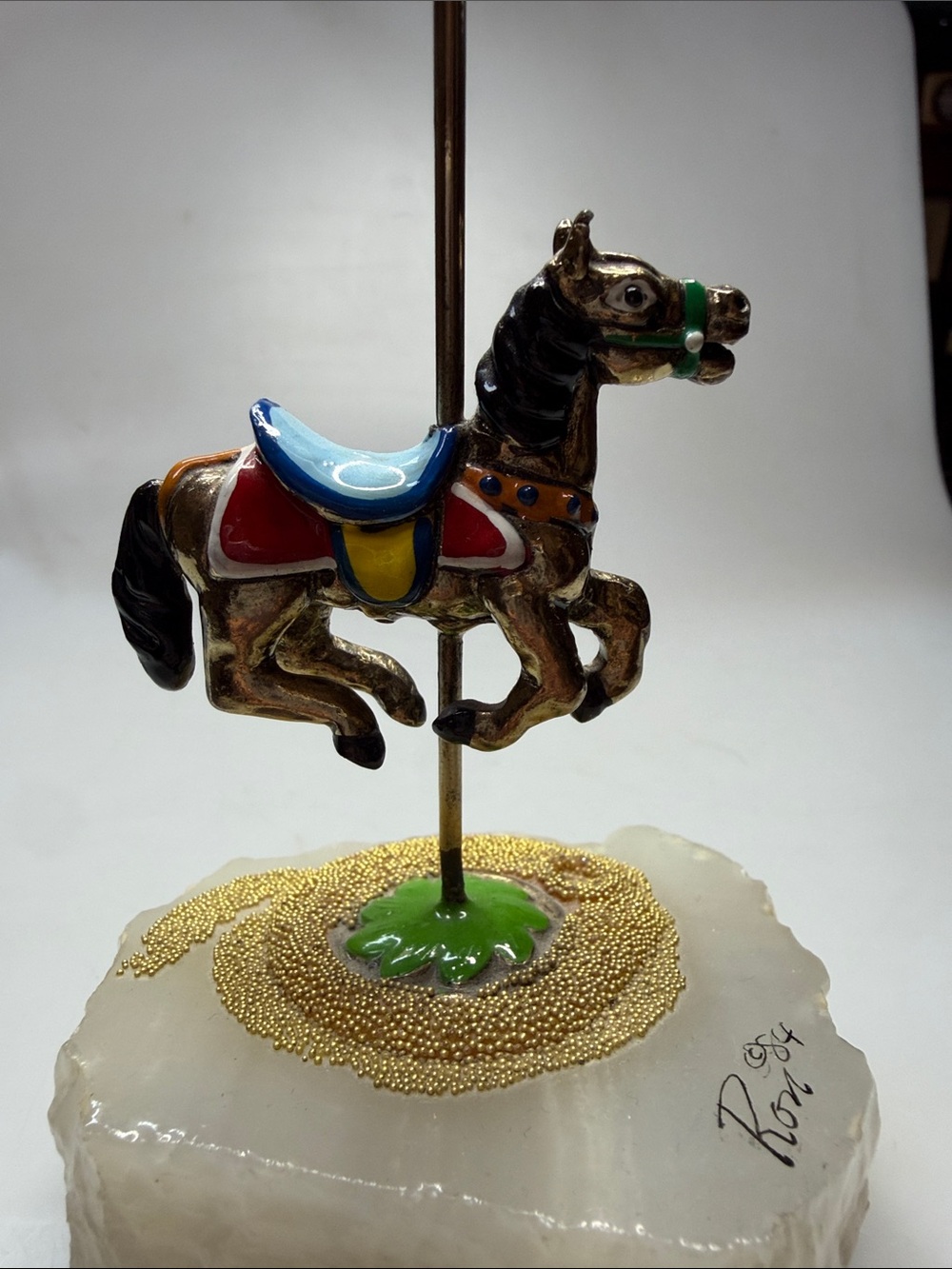 Vintage Ronald A Lee 24k Gold horse
